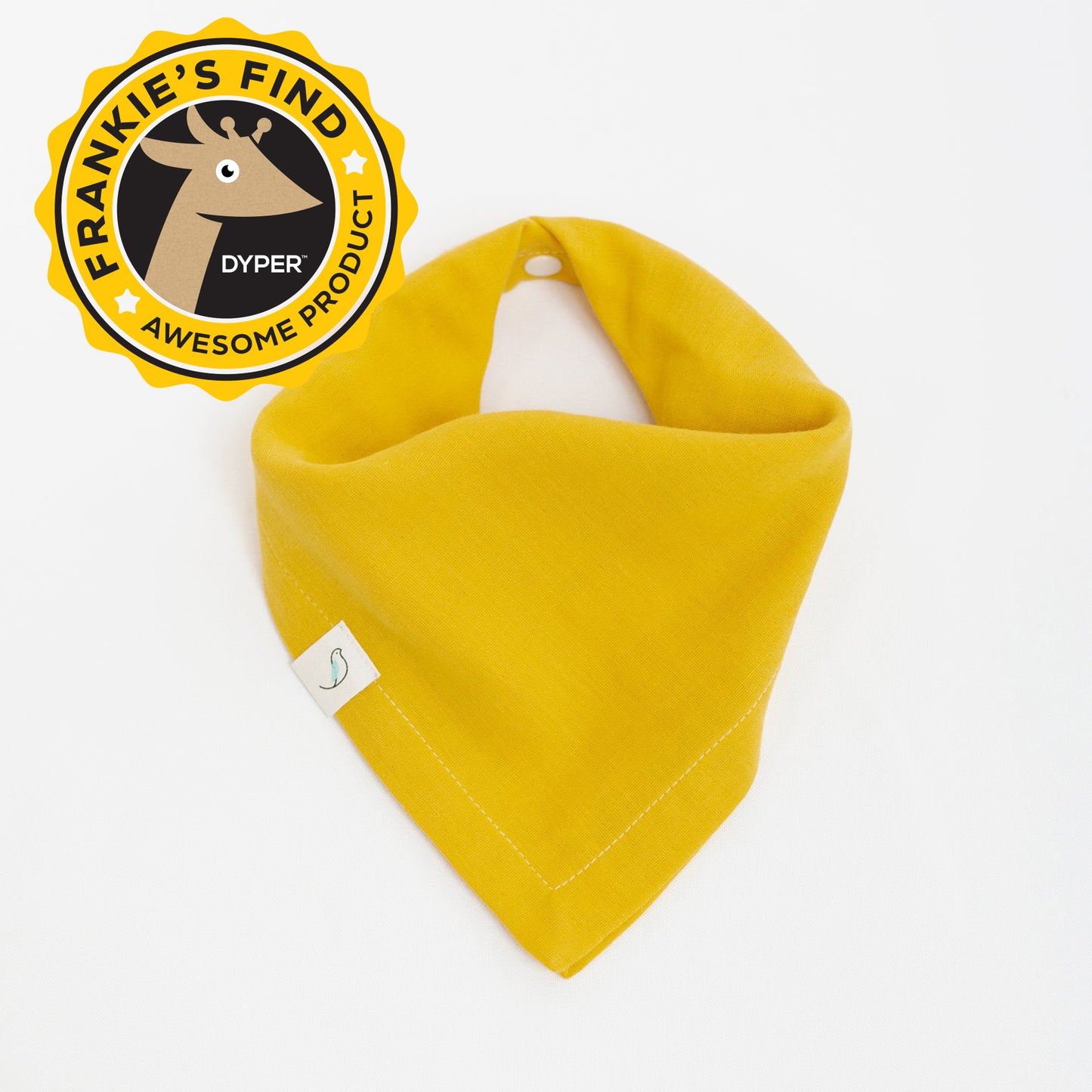 Ollie Bandana Bib in "Saffron" // ORGANIC Double Gauze