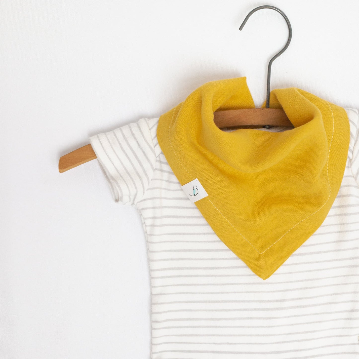 Ollie Bandana Bib in "Saffron" // ORGANIC Double Gauze