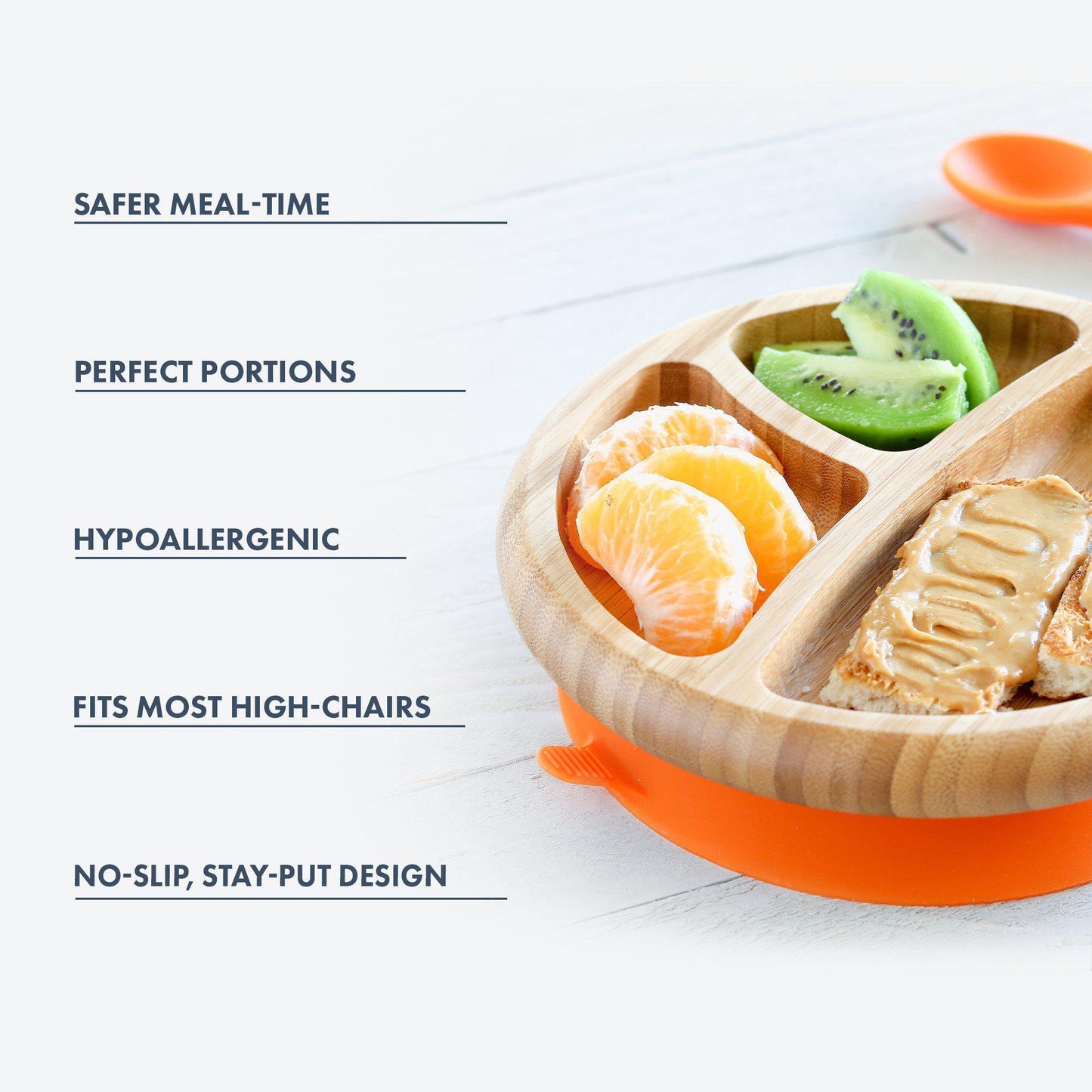 Avanchy Bamboo Suction Baby Plate + Spoon