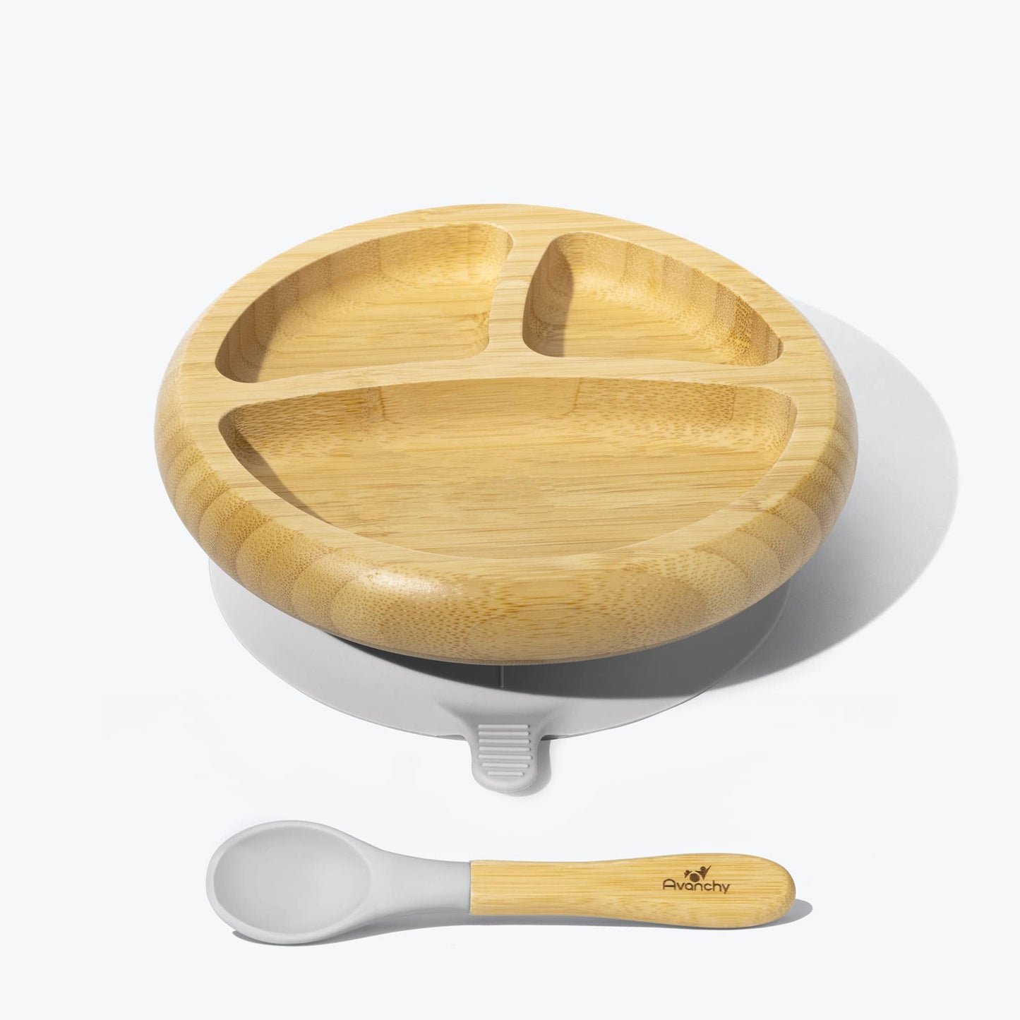Avanchy Bamboo Suction Baby Plate + Spoon