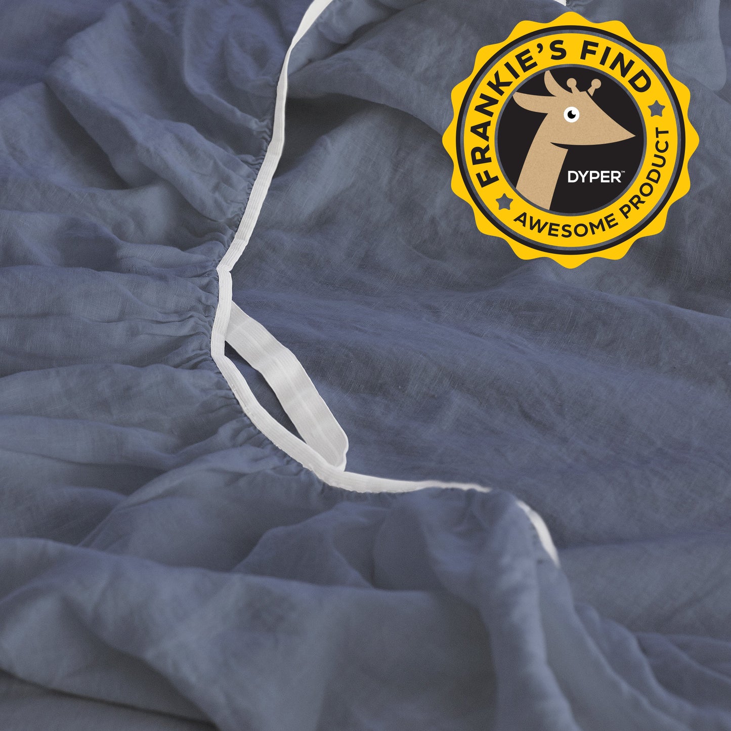 Hemp Crib Sheet in Night Swim