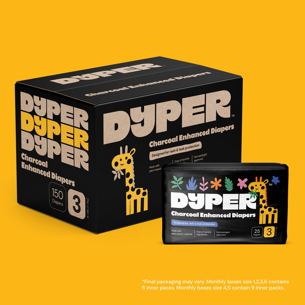 Charcoal Enhanced Diaper Monthly Box