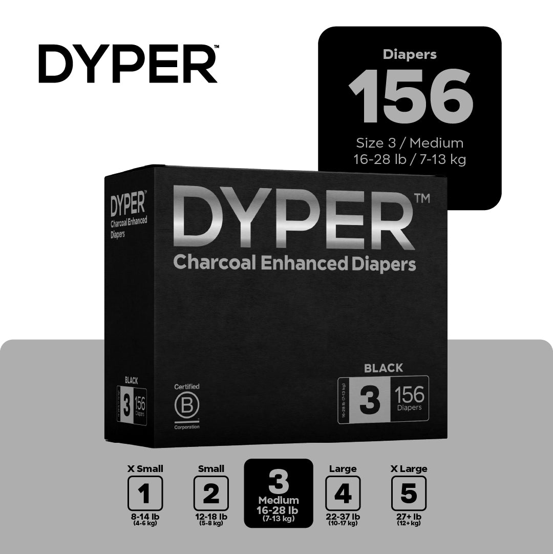 Charcoal Enhanced Diapers Monthly Box DYPER charcoal-enhanced-diapers-monthly-box-dyper