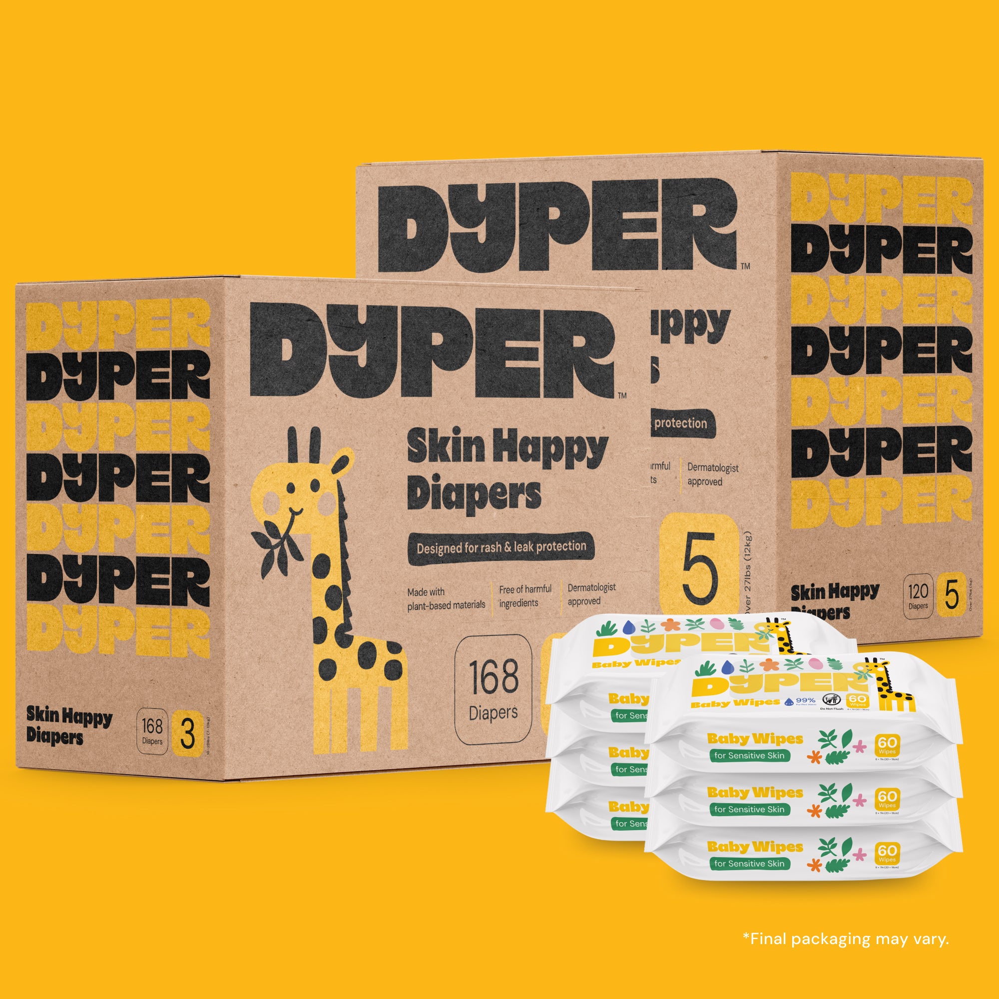 dsiper DYPER - Baby Diapers Hypoallergenic Cloth Alternative Day & Overnight Protection DYPER Monthly Pack Baby Diapers