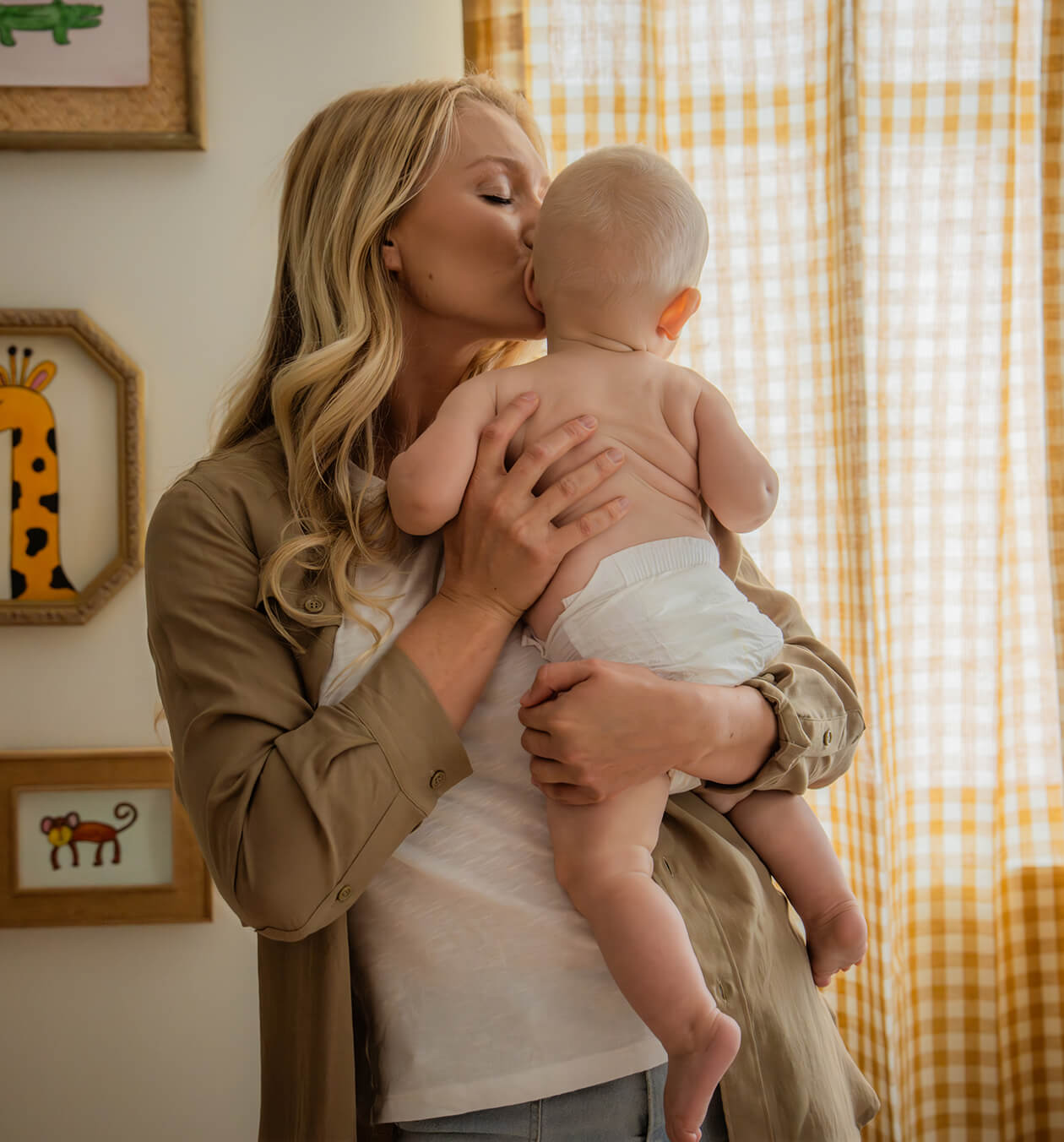 Parent holding a baby