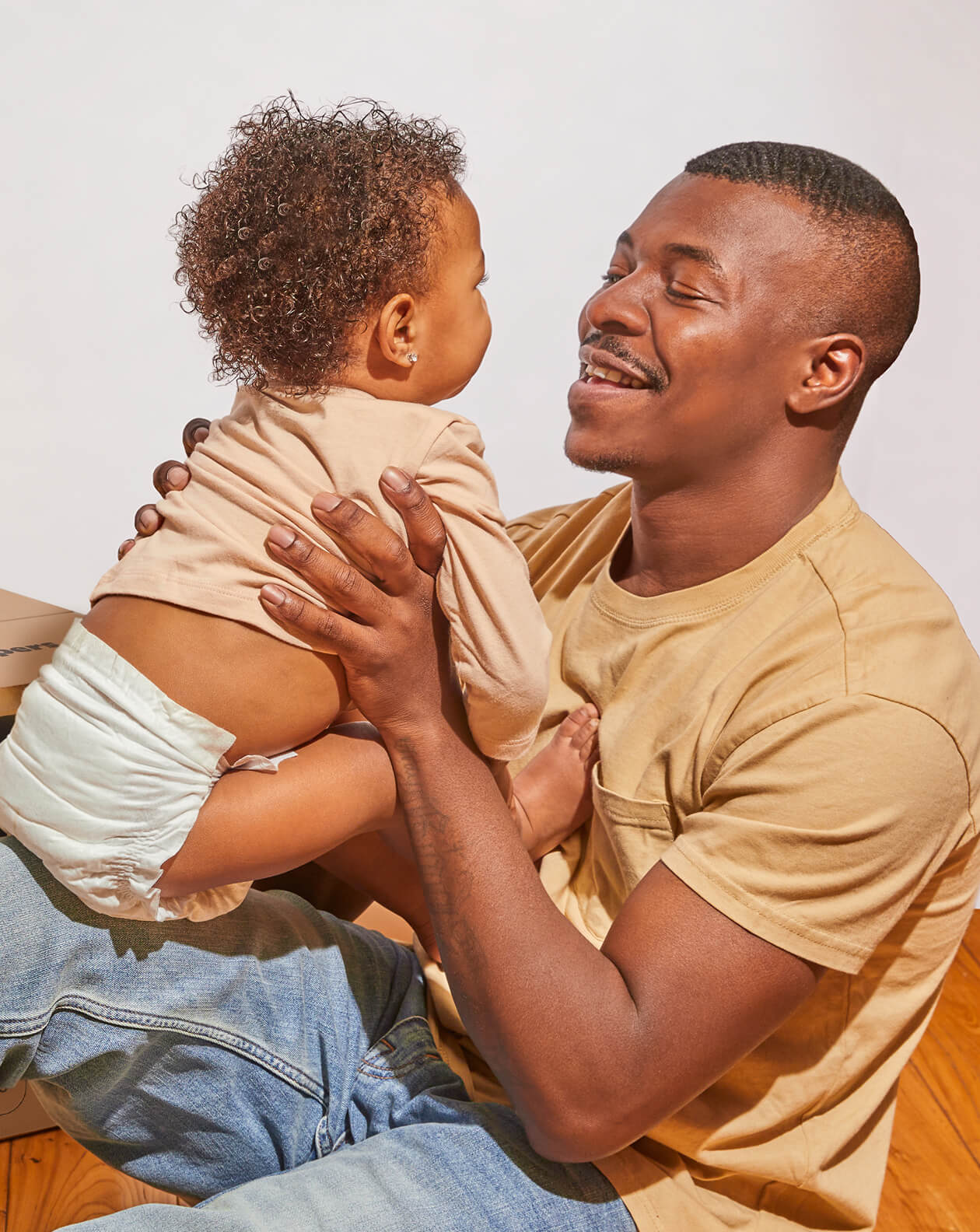 Parent holding a baby